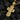 Gold plated variant of Orthodox cross pendant showing detailed crucifixion design and Cyrillic inscriptions