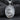 Polished silver Catholic religious pendant showing Saint Clare holding the Eucharist