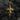 Gold vermeil flame cross pendant with polished fire details and intricate craftsmanship