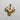 Gold-plated version of the bodybuilder fitness pendant, displaying the intricate muscular detail with a brilliant shine.