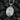 Angled view of silver St Gabriel Christian pendant showing thickness and oxidized finish details