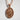 Saint Joseph of Cupertino Pendant, rose plated silver, front view on white