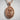 Saint Hildegard Pendant, rose gold, front view with chain