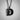 Floral Bird Letter D Pendant, black rhodium, front view product photo