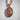 Saint Genevieve pendant, rose plated silver, front view