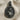 Virgo Maiden Zodiac Pendant, black rhodium plated, front view on fabric