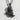 Dreaming Baby Angel Pendant, black rhodium plated, front view