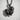 Pomeranian Spitz Pendant, black rhodium, side profile view