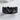Overlapping Heart Ring in black rhodium plated finish, front view