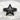 Chevron Nautical Star Ring, black rhodium plated, front view on stone surface