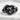Infinity Heart Knot Ring, black rhodium, front view