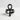 Ankh Cross Ring, black rhodium, front view on white surface