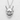Guardian Oni Mask Pendant, polished silver, front view on white