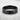 Do Kanji Ring, black rhodium, front view on stone surface