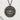 Hammered Lotus Blossom Pendant, black rhodium finish, front view on stone background