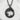 Coiled Dragon Pendant, black rhodium, front view on stone