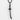 Samurai Katana Pendant, black rhodium, front view on white