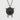 Hammered Disc Torii Gate Pendant, black rhodium plated, front view