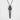 Japanese chopsticks pendant, black rhodium plated, front view on textured stone