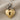 Heart Padlock Pendant, two-tone finish, product view on linen fabric