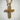 Floral Blossom Cross Pendant, gold vermeil, front view
