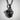 Arrow Anatomical Heart Pendant, black rhodium plated, front view