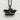 Cherub Angel Pendant, black rhodium, front view on textured wall