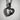 Heart Skull Pendant, black rhodium, product photo