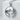 Jesus Silhouette Pendant, polished silver, front view