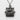 Nagoya Castle Pendant, black rhodium, front view on textured background