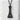 Kobe Port Tower Pendant, black rhodium plated, front view on white stone