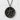 Chikara Kanji Strength Pendant, black rhodium finish, front view