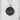 Hammered Do Kanji Pendant, black rhodium, display on concrete pedestal