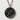 Hikari Kanji Light Pendant, black rhodium finish, front view on textured background