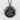 Eternity Kanji Pendant, black rhodium, front view
