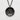 Heaven Kanji Medallion Pendant, black rhodium finish, front view