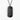 Omamori fortune pendant, black rhodium plated, front view