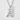 Kanji Moon Pendant, polished silver, front view