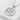 Fuku Kanji Fortune Pendant, polished silver, angled close-up view