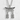 Floating Torii Gate Pendant, polished silver, front view on textured background