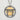 Close-up of handcrafted torii gate pendant highlighting the hammered silver texture and smooth gold sun disc detail.