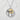 Front view of handcrafted Torii Moon Pendant displaying intricate architectural elements and textured full moon