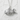 Taiyaki Fish Pendant, polished silver, front view on textured background