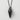 Soft Serve Ice Cream Cone Pendant, black rhodium, front view