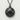 Melon Pan Pendant, black rhodium plated, front product view