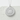 Cherry Blossom Pendant, polished silver, front view on stone surface