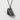 Katsu Sando Pendant, black rhodium, product photo on textured surface