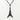 Tokyo Tower Spire Pendant, black rhodium plated, product photo against white background