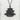 Golden Pavilion Pendant, black rhodium, front view on stone