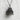 Himeji Castle Pendant, black rhodium, angled product photo